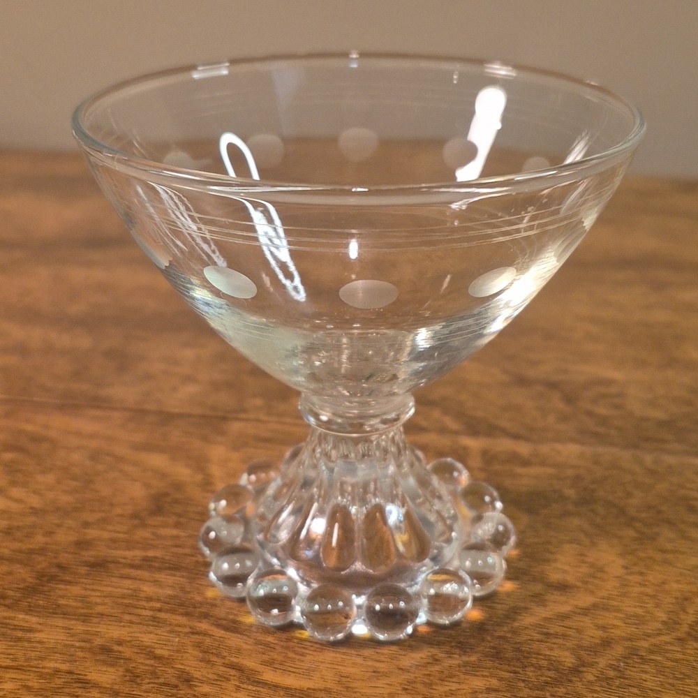 ANCHOR HOCKING Vintage Berwick "Boopie" Glasses Etched Circles and Bands, Set 5 - Picture 4 of 14
